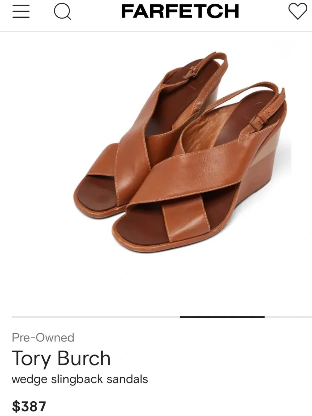 Tory Burch Gabrielle leather wedge sandals